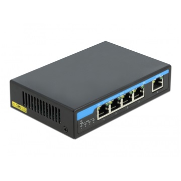 Delock 87764 Gigabit Ethernet-kapcsoló 4 port PoE + 1 RJ45