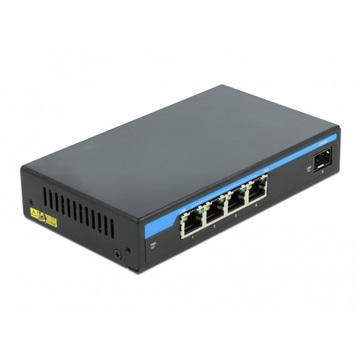 Delock 87765 Gigabit Ethernet-kapcsoló 4 port PoE + 1 SFP