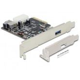Delock 89399 PCI Express kártya x4 > 1x külső + 1x belső SuperSpeed USB 10Gbps (USB3.1) A típusú hüvely
