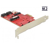 Delock 89380 PCI Express kártya > 1x belső M.2 NGFF / 1x belső mSATA / 1x belső miniPCIe