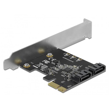 Delock 90431 2 portos SATA PCI Express Kártya - alacsony profilú formatényező