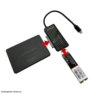 LC Power USB > SATA és NVMe átalakító - LC-ADA-USB-SATA-NVME