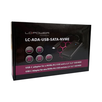 LC Power USB > SATA és NVMe átalakító - LC-ADA-USB-SATA-NVME
