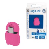 LogiLink AA0065 microUSB-OTG USB adapter - Rózsaszín