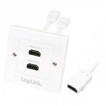 LogiLink AH0015 HDMI fali lemez 2x HDMI anya