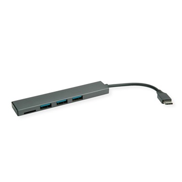 Roline USB 3.2 Type-C - 3x USB + 1x Card - adapter