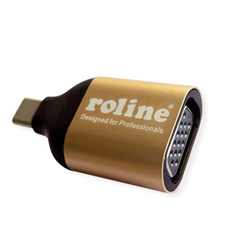 Roline USB- C - VGA M/F adapter - arany
