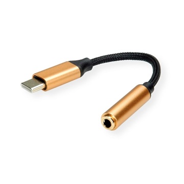 Roline USB Type-C - 3,5mm jack M/F adapter - 0,13m