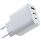 AVAX CH361 SPEEDY 65W GaN hálózati töltő, 2 × USB-C (PD 3.0) + USB-A (QC), fehér
