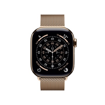 Apple Watch S11 Cellular 42mm Gold Titanium Case with Gold Milanese Loop