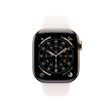 Apple Watch S11 Cellular 42mm Gold Titanium Case with Light Blush Sport Band - S/M