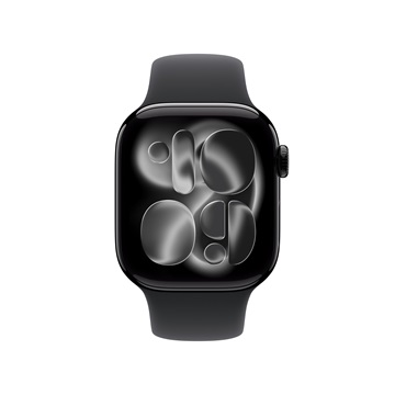 Apple Watch S11 Cellular 42mm Jet Black Aluminium Case with Black Sport Band - S/M