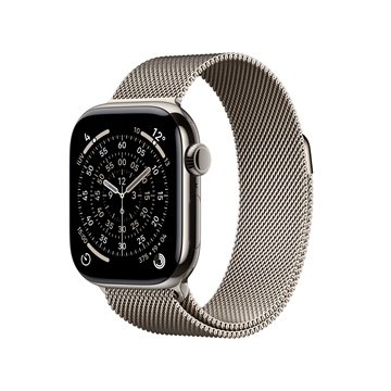 Apple Watch S11 Cellular 42mm Natural Titanium Case with Natural Milanese Loop