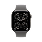 Apple Watch S11 Cellular 42mm Natural Titanium Case with Stone Grey Sport Band - S/M