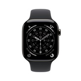 Apple Watch S11 Cellular 42mm Slate Titanium Case with Black Sport Band - M/L