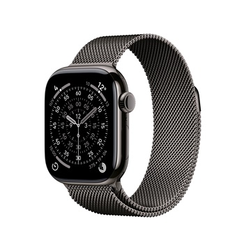 Apple Watch S11 Cellular 42mm Slate Titanium Case with Slate Milanese Loop
