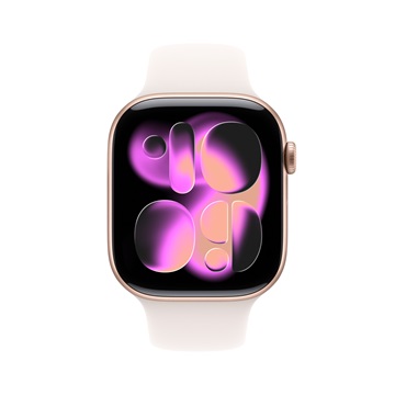 Apple Watch S11 Cellular 46mm Rose Gold Aluminium Case with Light Blush Sport Band - S/M