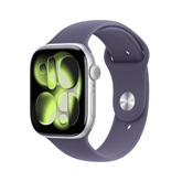 Apple Watch S11 Cellular 46mm Silver Aluminium Case with Purple Fog Sport Band - M/L