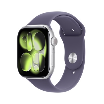 Apple Watch S11 Cellular 46mm Silver Aluminium Case with Purple Fog Sport Band - M/L