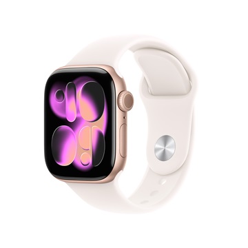 Apple Watch S11 GPS 42mm Rose Gold Aluminium Case with Light Blush Sport Band - S/M