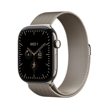 Apple Watch S12 Cellular 42mm Natural Titanium Case with Natural Milanese Loop