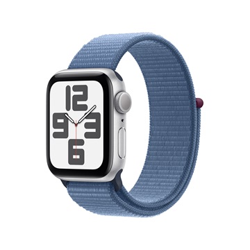 Apple Watch SE3 GPS 40mm Silver Alu Case w Winter Blue Sport Loop