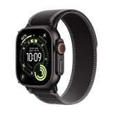 Apple Watch Ultra 3 Cellular 49mm Black Titanium Case with Black/Charcoal Trail Loop - S/M