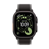 Apple Watch Ultra 3 Cellular 49mm Black Titanium Case with Black/Charcoal Trail Loop - S/M
