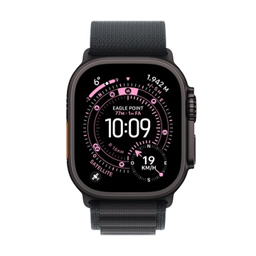 Apple Watch Ultra 3 Cellular 49mm Black Titanium Case with Black Alpine Loop - Small