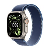 Apple Watch Ultra 3 Cellular 49mm Natural Titanium Case with Blue/Bright Blue Trail Loop - M/L
