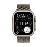 Apple Watch Ultra 3 Cellular 49mm Natural Titanium Case with Natural Titanium Milanese Loop - Large