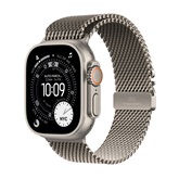 Apple Watch Ultra 3 Cellular 49mm Natural Titanium Case with Natural Titanium Milanese Loop - Medium
