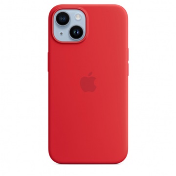 Apple iPhone 14 MagSafe rögzítésű szilikontok - (PRODUCT)RED