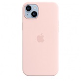 Apple iPhone 14 Plus MagSafe rögzítésű szilikontok - Krétarózsaszín
