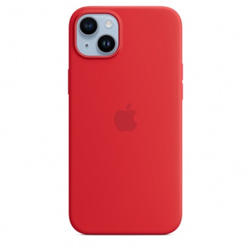 Apple iPhone 14 Plus MagSafe rögzítésű szilikontok - (PRODUCT)RED