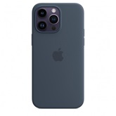 Apple iPhone 14 Pro Max MagSafe rögzítésű szilikontok - Viharkék