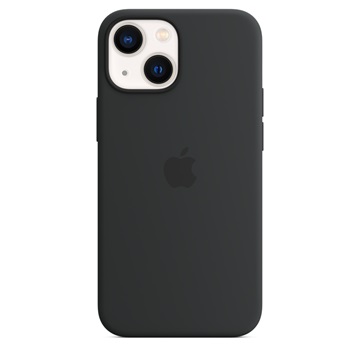 Apple iPhone MagSafe rögzítésű iPhone 13 mini szilikontok - Éjfekete