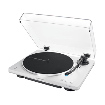 Audio-Technica AT-LP70XBTWS Teljesen automatikus, vezetéknélküli, szíjhajtású lemezjátszó, fehér-ezüst