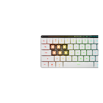 ASUS ROG Falchion RX Low Profile vezeték nélküli billentyűzet - Fehér HU /piros/
