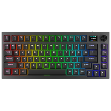AVAX GM02 PRO 75% Gasket RGB tri-mode mechanikus billentyűzet Gateron piros switch, magyar kiosztás