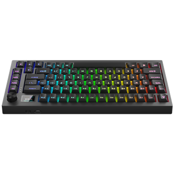 AVAX GM02 PRO 75% Gasket RGB tri-mode mechanikus billentyűzet Gateron piros switch, magyar kiosztás