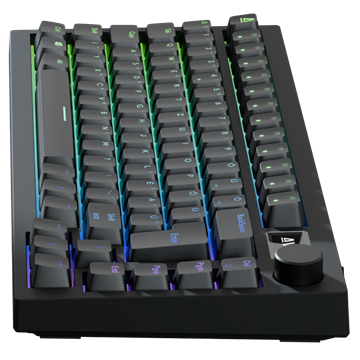 AVAX GM02 PRO 75% Gasket RGB tri-mode mechanikus billentyűzet Gateron piros switch, magyar kiosztás