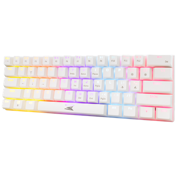 Baracuda BGK-03211W/R-US DOLPHIN-W - Mechanikus gamer billentyűzet piros kapcsolóval - Fehér - US