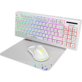 MARVO Loot 30 billentyűzet+egér+egérpad combo - Fehér - UK /Membrán/
