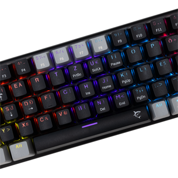 White Shark GK-002123V2-B-G/BL-HU WAKIZASHI-2 vezetékes mechanikus gamer billentyűzet - fekete/szürke - HU /kék/