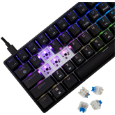 White Shark GK-004123B/BL-HU SHINOBI-2 vezetékes mechanikus gamer billentyűzet - fekete - HU /kék/