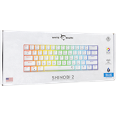 White Shark GK-004223W/BL-HU SHINOBI-2 vezetékes mechanikus gamer billentyűzet - fehér - HU /kék/