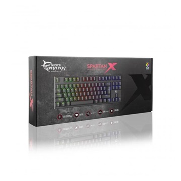 White Shark GK-2101 SPARTAN-X RGB, RED switch, mechanikus, fém gamer billentyűzet - US layout