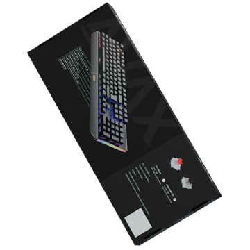 AVAX FS01 Full size mechanikus vezetékes alumínium billentyűzet Outemu piros switch, magyar kiosztás