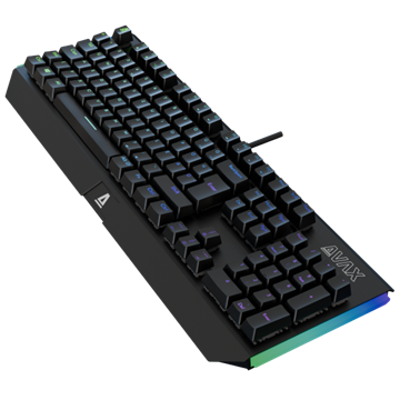 AVAX FS01 Full size mechanikus vezetékes alumínium billentyűzet Outemu piros switch, magyar kiosztás